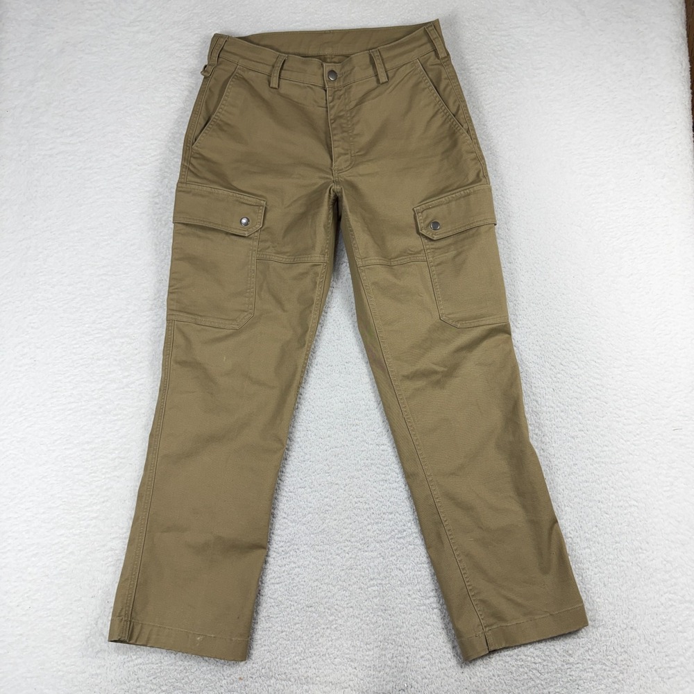 Duluth Trading Co 40 Grit Mens Cargo Work Pants 32x30 Khaki Beige Flex Twill